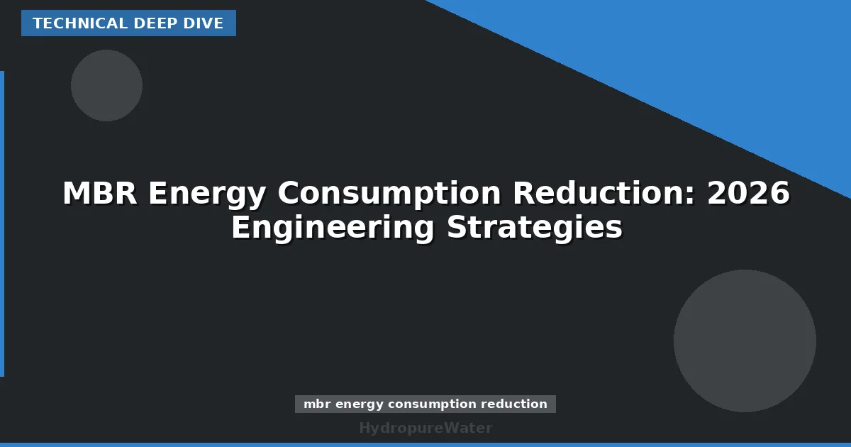 MBR Energy Consumption Reduction: 2026 Engineering Strategies