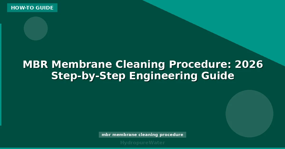 MBR Membrane Cleaning Procedure: 2026 Step-by-Step Engineering Guide