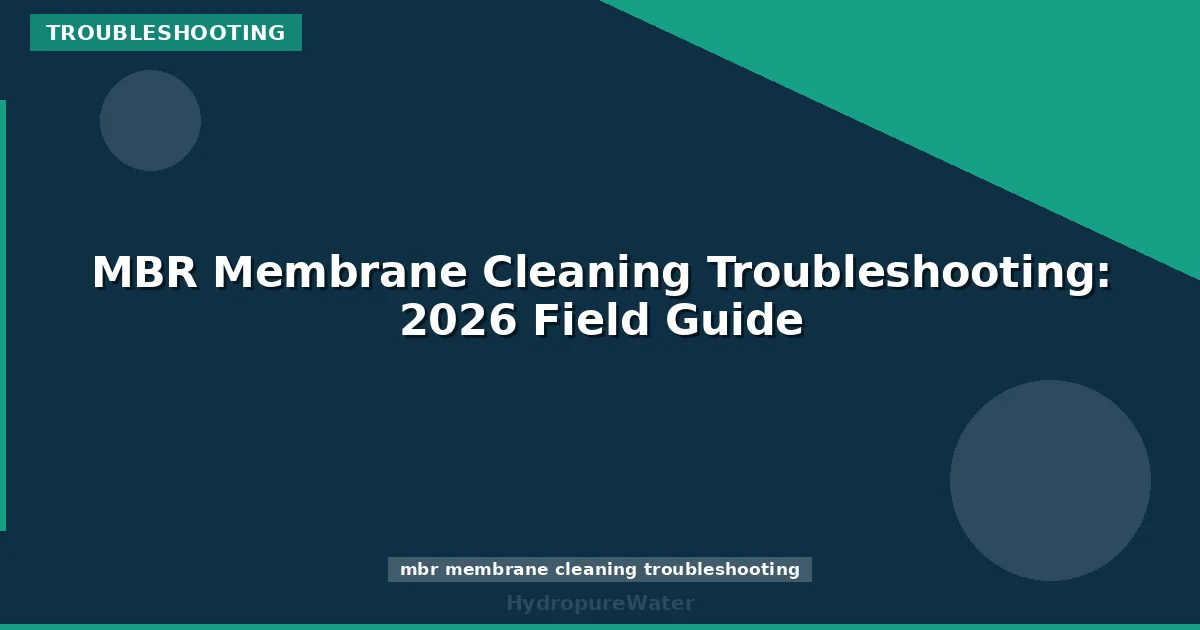 MBR Membrane Cleaning Troubleshooting: 2026 Field Guide