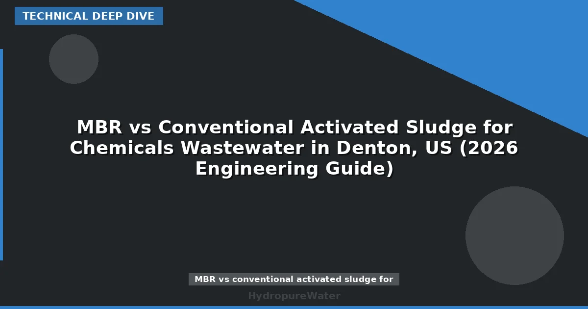 MBR vs Conventional Activated Sludge for Chemicals Wastewater in Denton, US (2026 Engineering Guide)
