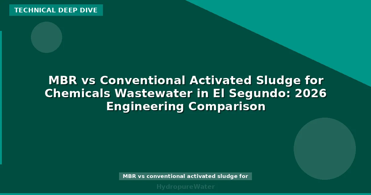 MBR vs Conventional Activated Sludge for Chemicals Wastewater in El Segundo: 2026 Engineering Comparison