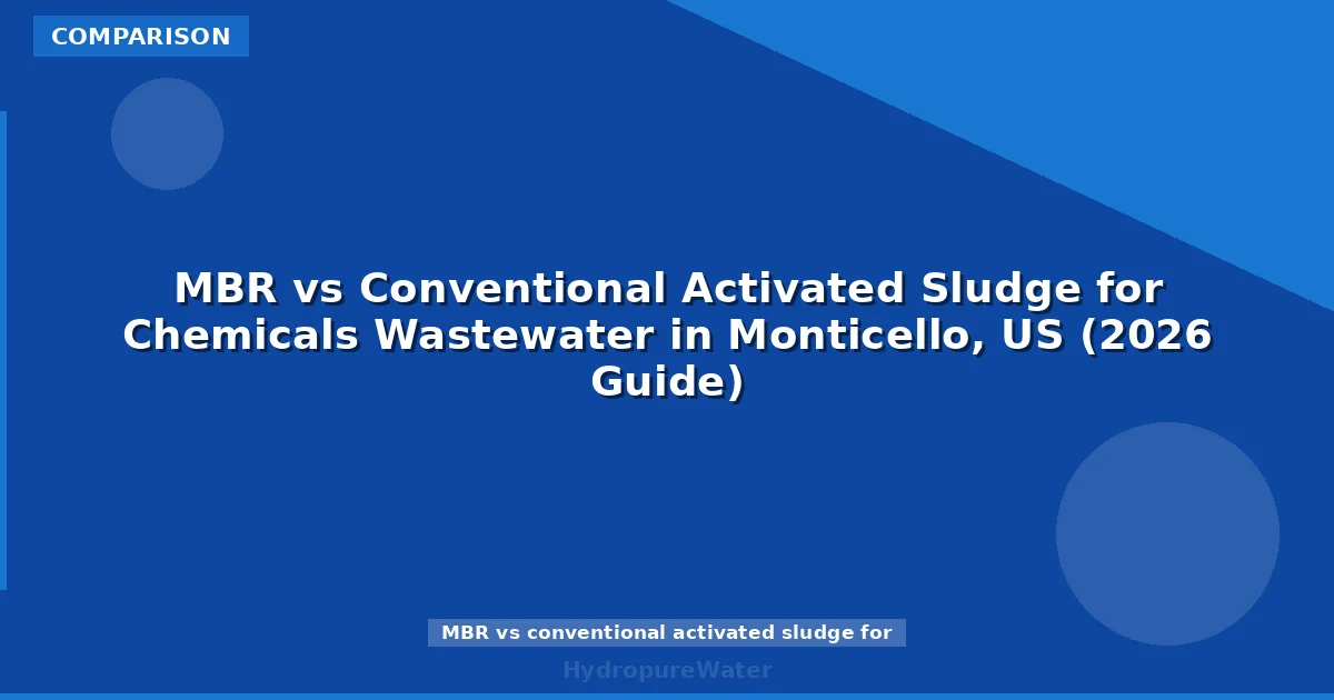MBR vs Conventional Activated Sludge for Chemicals Wastewater in Monticello, US (2026 Guide)