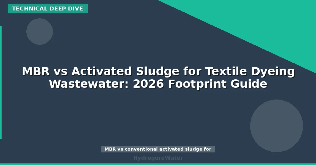 MBR vs Activated Sludge for Textile Dyeing Wastewater: 2026 Footprint Guide