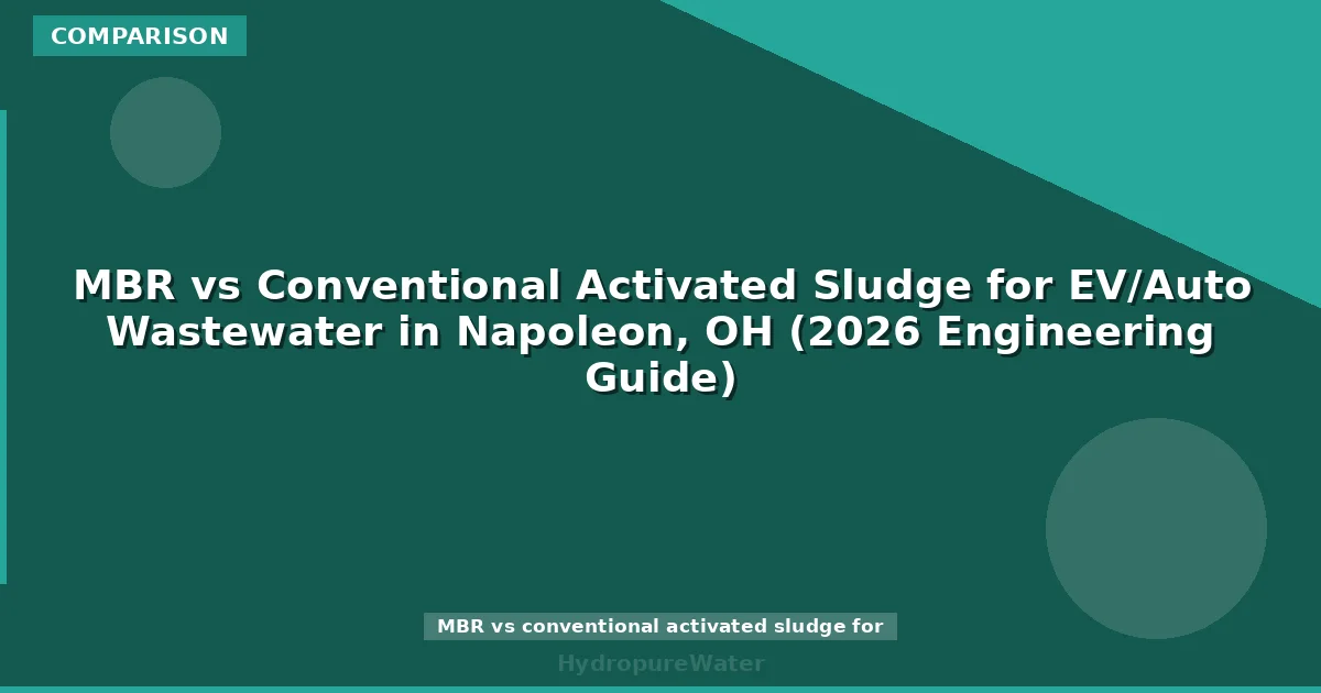 MBR vs Conventional Activated Sludge for EV/Auto Wastewater in Napoleon, OH (2026 Engineering Guide)