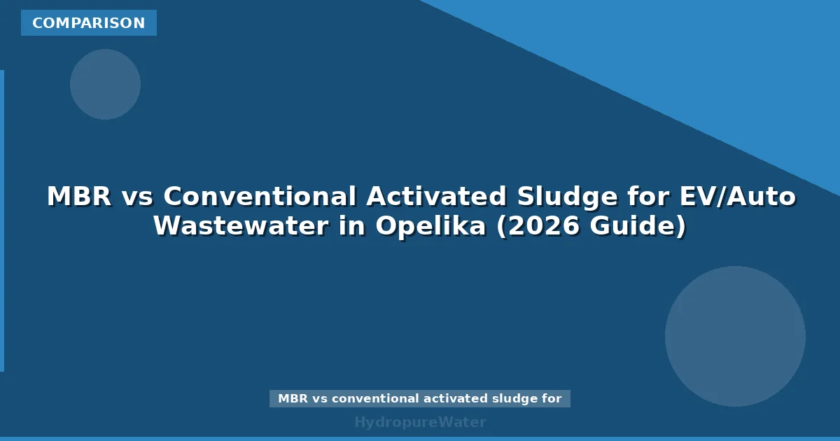 MBR ou boues activées classiques pour les eaux usées d'usines de VE et d'automobiles à Opelika (guide 2026)