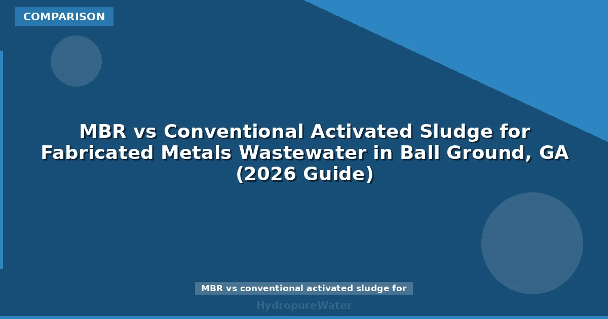 MBR vs Conventional Activated Sludge for Fabricated Metals Wastewater in Ball Ground, GA (2026 Guide)