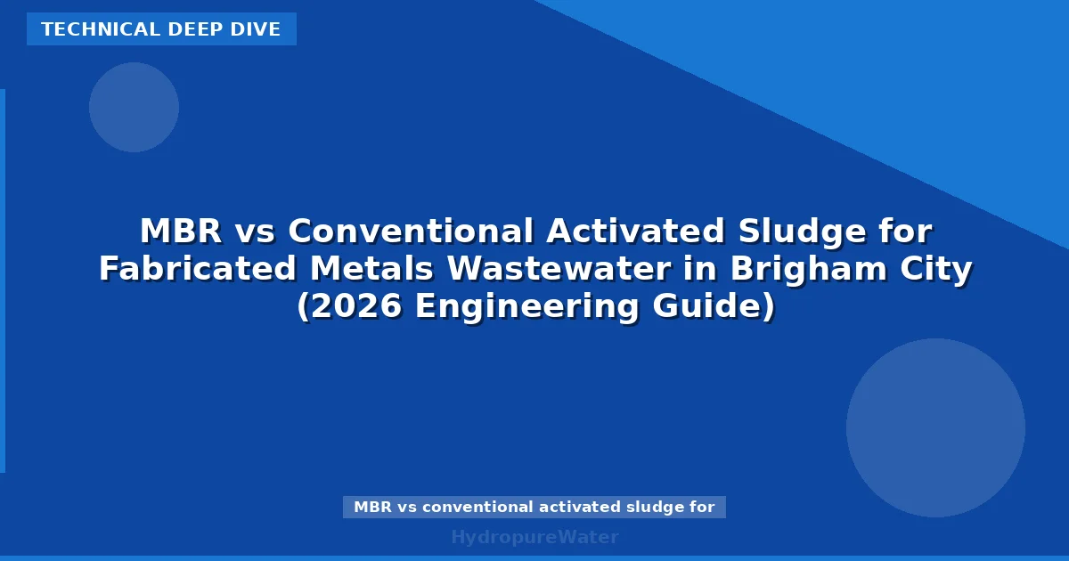MBR vs Conventional Activated Sludge for Fabricated Metals Wastewater in Brigham City (2026 Engineering Guide)