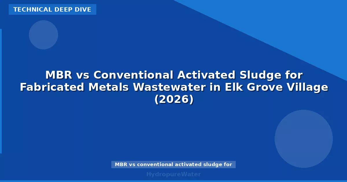 MBR vs Conventional Activated Sludge for Fabricated Metals Wastewater in Elk Grove Village (2026)