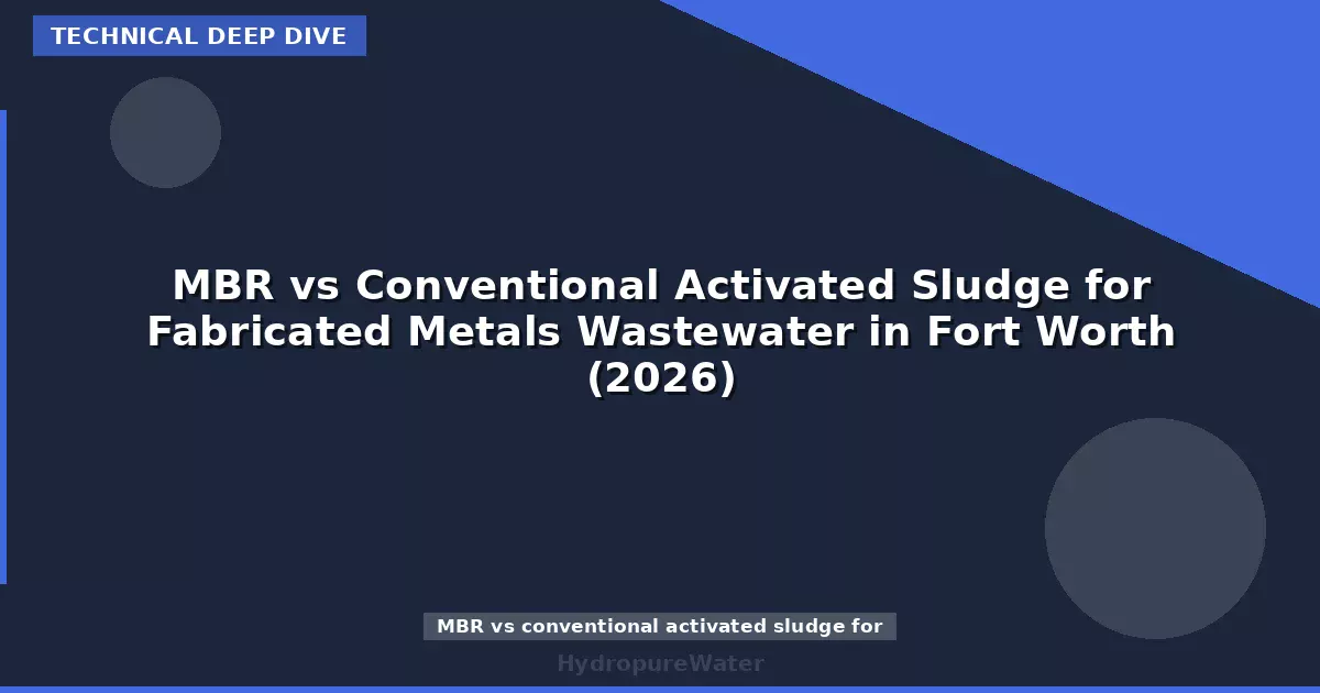 MBR vs Conventional Activated Sludge for Fabricated Metals Wastewater in Fort Worth (2026)