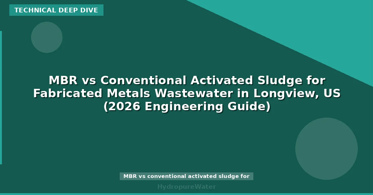 MBR vs Conventional Activated Sludge for Fabricated Metals Wastewater in Longview, US (2026 Engineering Guide)