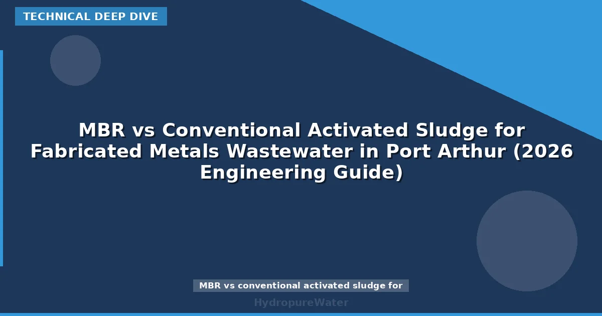 MBR vs Conventional Activated Sludge for Fabricated Metals Wastewater in Port Arthur (2026 Engineering Guide)