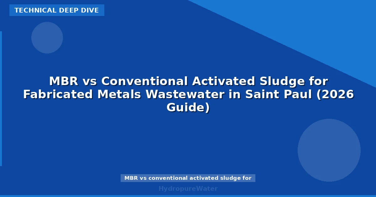 MBR vs Conventional Activated Sludge for Fabricated Metals Wastewater in Saint Paul (2026 Guide)