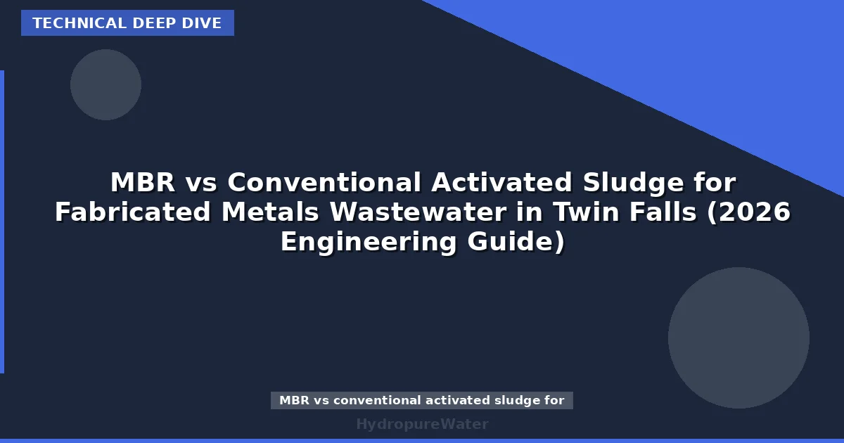 MBR vs Conventional Activated Sludge for Fabricated Metals Wastewater in Twin Falls (2026 Engineering Guide)