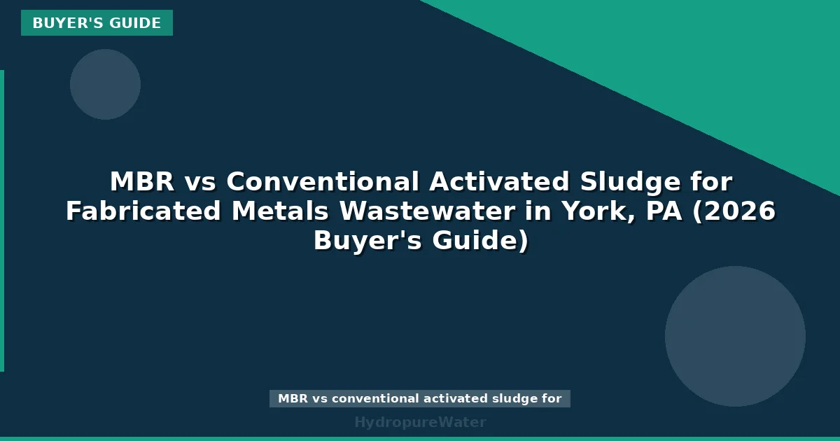 MBR vs Conventional Activated Sludge for Fabricated Metals Wastewater in York, PA (2026 Buyer's Guide)