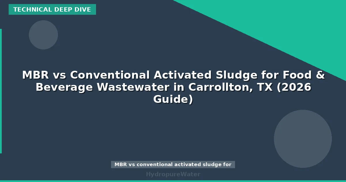 MBR vs Conventional Activated Sludge for Food & Beverage Wastewater in Carrollton, TX (2026 Guide)