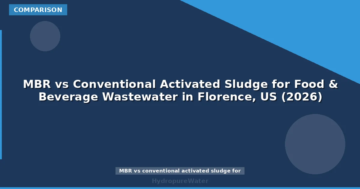 MBR vs Conventional Activated Sludge for Food & Beverage Wastewater in Florence, US (2026)