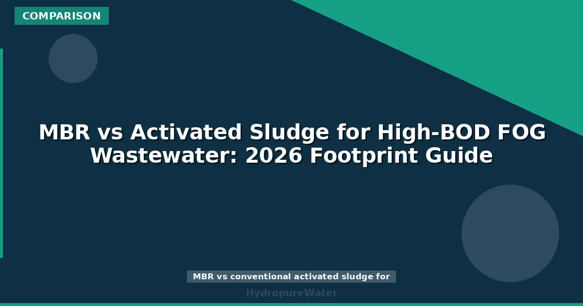 MBR مقابل الحمأة المنشطة لمياه صرف ذات BOD مرتفع وFOG: دليل البصمة لعام 2026