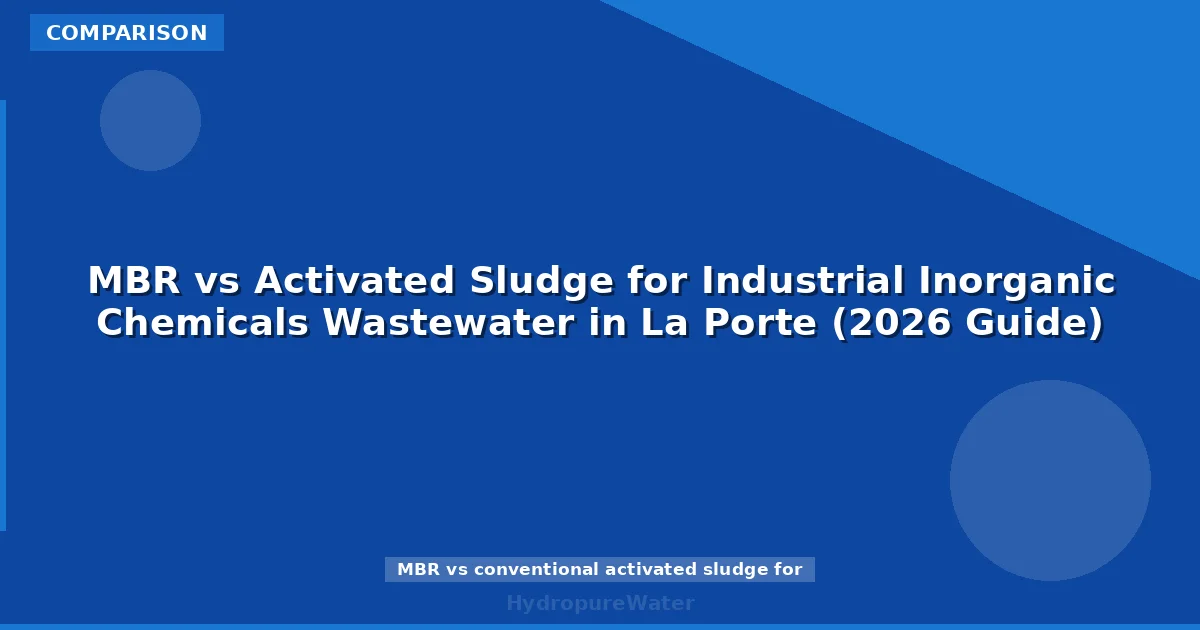 MBR vs Activated Sludge for Industrial Inorganic Chemicals Wastewater in La Porte (2026 Guide)