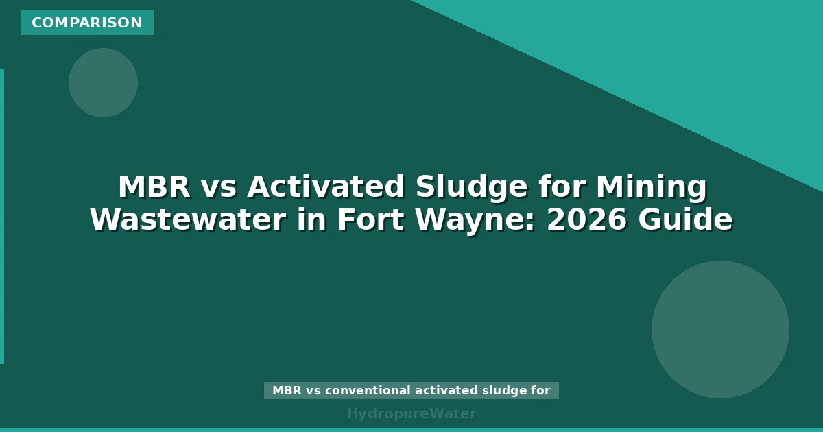 MBR vs Activated Sludge for Mining Wastewater in Fort Wayne: 2026 Guide