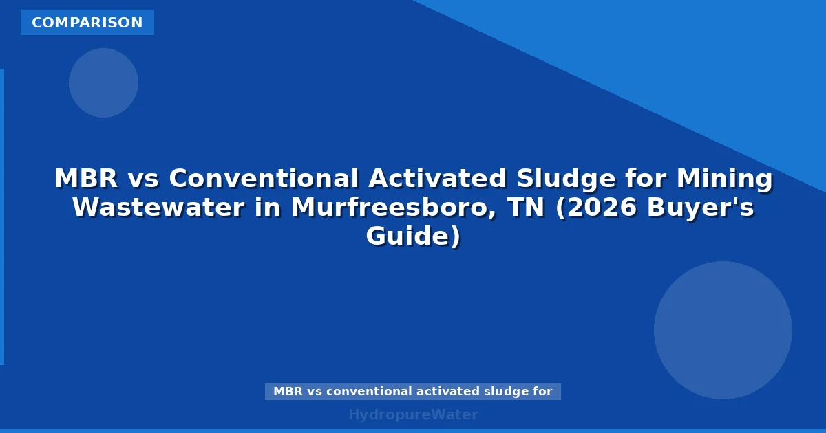 MBR vs Conventional Activated Sludge for Mining Wastewater in Murfreesboro, TN (2026 Buyer's Guide)
