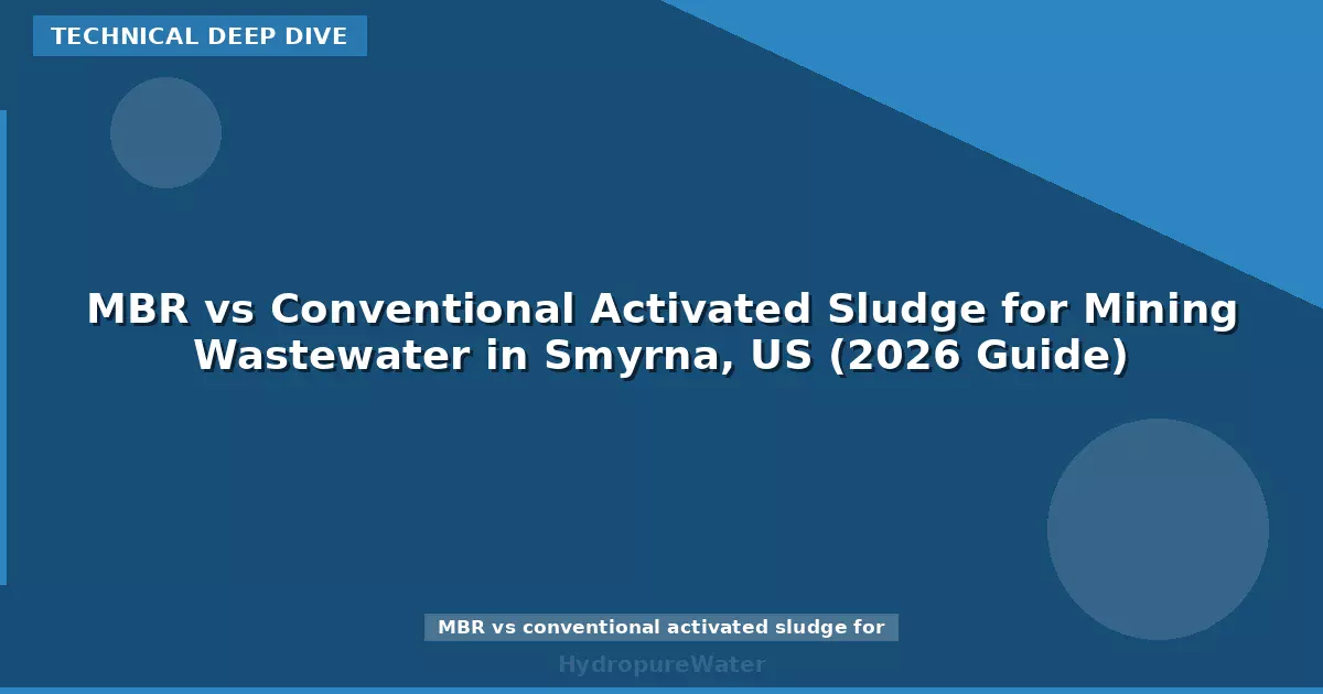 MBR ou boues activées classiques pour les eaux usées minières à Smyrna, États-Unis (guide 2026)