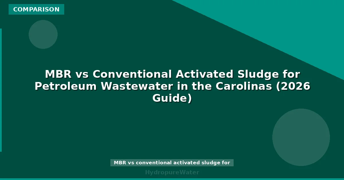 MBR vs Conventional Activated Sludge for Petroleum Wastewater in the Carolinas (2026 Guide)