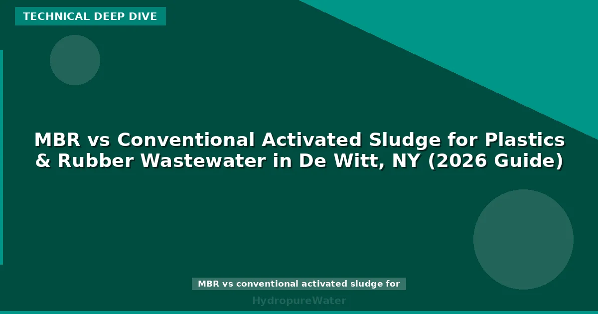 MBR ou boues activées conventionnelles pour les eaux usées des industries du plastique et du caoutchouc à De Witt, NY (guide 2026)