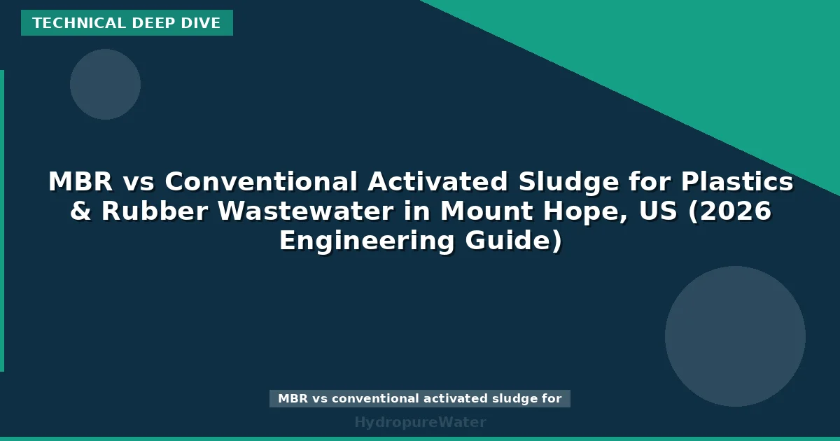 MBR vs Conventional Activated Sludge for Plastics & Rubber Wastewater in Mount Hope, US (2026 Engineering Guide)