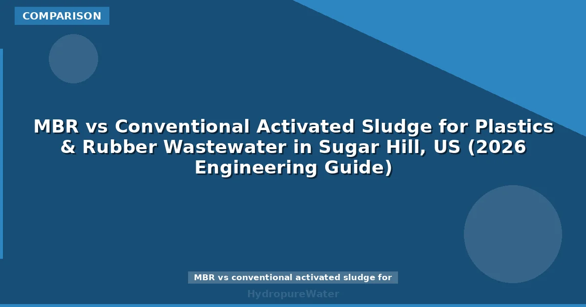 MBR vs Conventional Activated Sludge for Plastics & Rubber Wastewater in Sugar Hill, US (2026 Engineering Guide)