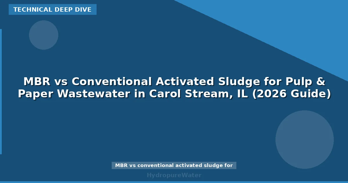 MBR vs Conventional Activated Sludge for Pulp & Paper Wastewater in Carol Stream, IL (2026 Guide)