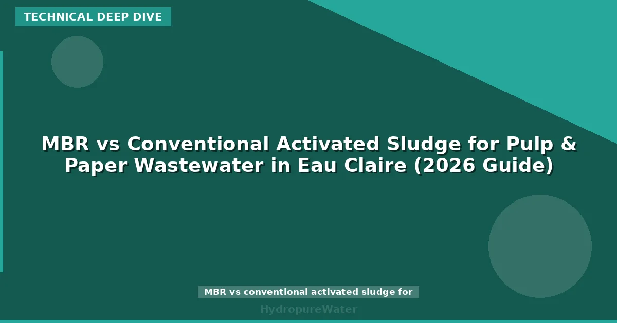 MBR vs Conventional Activated Sludge for Pulp & Paper Wastewater in Eau Claire (2026 Guide)