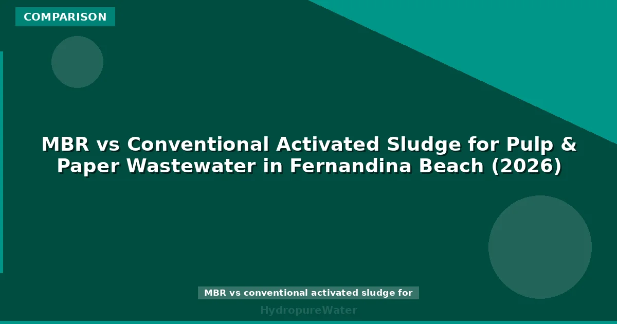 MBR vs Conventional Activated Sludge for Pulp & Paper Wastewater in Fernandina Beach (2026)
