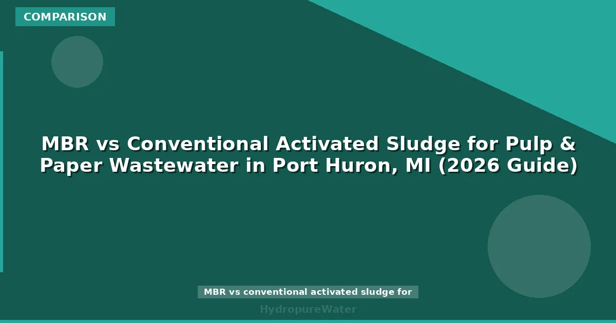 MBR vs Conventional Activated Sludge for Pulp & Paper Wastewater in Port Huron, MI (2026 Guide)