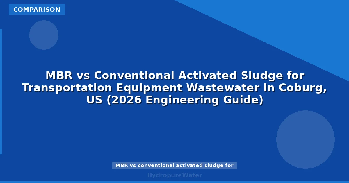 MBR vs Conventional Activated Sludge for Transportation Equipment Wastewater in Coburg, US (2026 Engineering Guide)