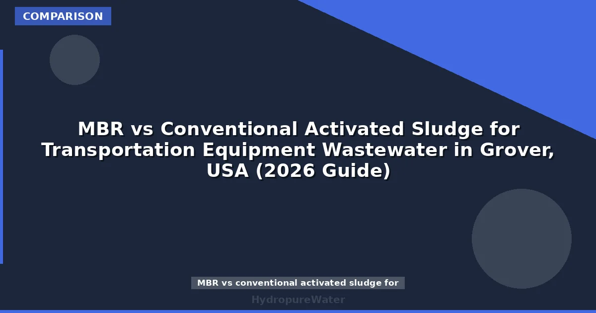 MBR vs Conventional Activated Sludge for Transportation Equipment Wastewater in Grover, USA (2026 Guide)
