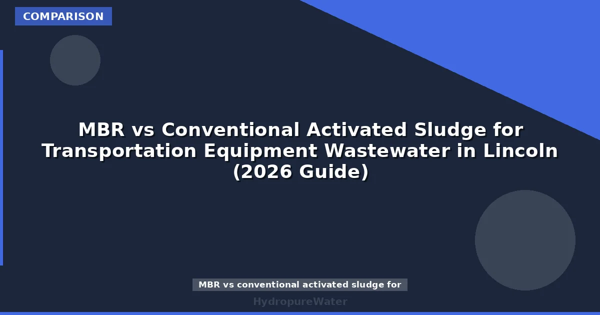 MBR vs Conventional Activated Sludge for Transportation Equipment Wastewater in Lincoln (2026 Guide)