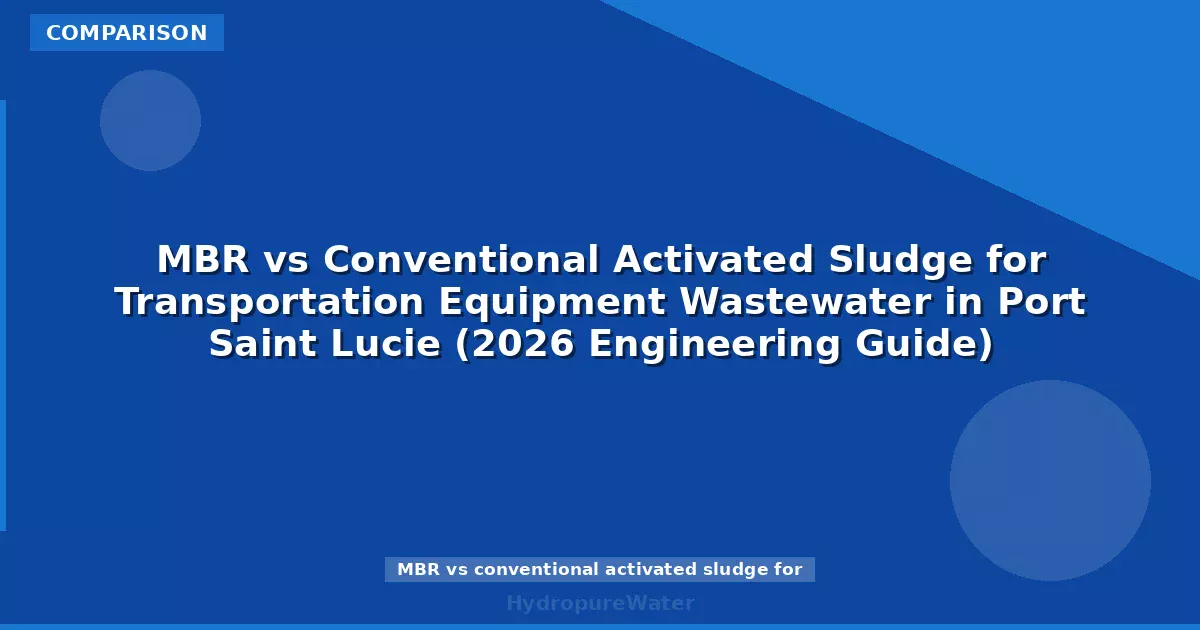MBR vs Conventional Activated Sludge for Transportation Equipment Wastewater in Port Saint Lucie (2026 Engineering Guide)