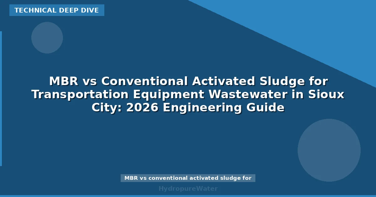 MBR vs Conventional Activated Sludge for Transportation Equipment Wastewater in Sioux City: 2026 Engineering Guide
