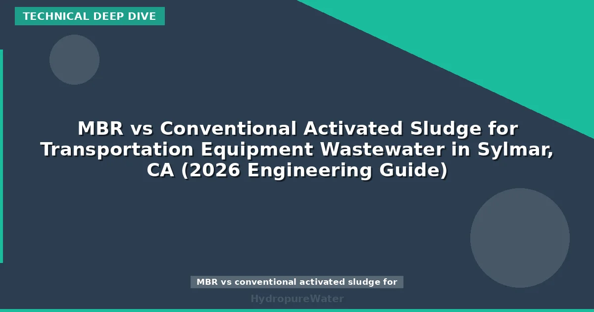 MBR vs Conventional Activated Sludge for Transportation Equipment Wastewater in Sylmar, CA (2026 Engineering Guide)