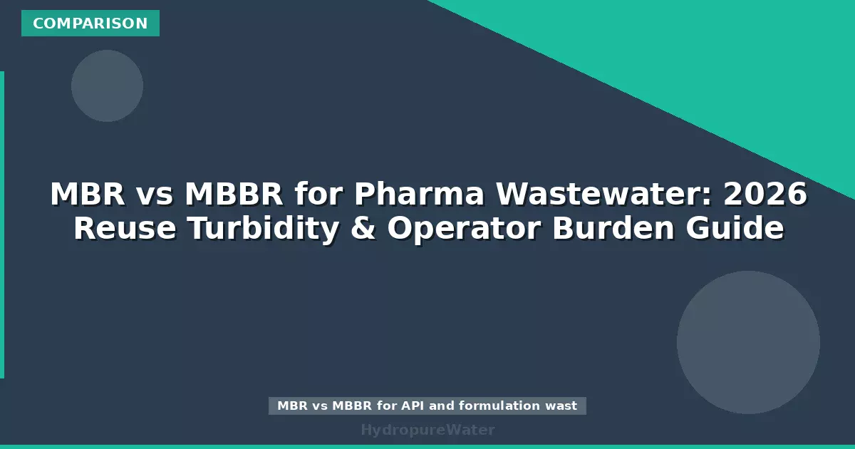 MBR vs MBBR for Pharma Wastewater: 2026 Reuse Turbidity & Operator Burden Guide