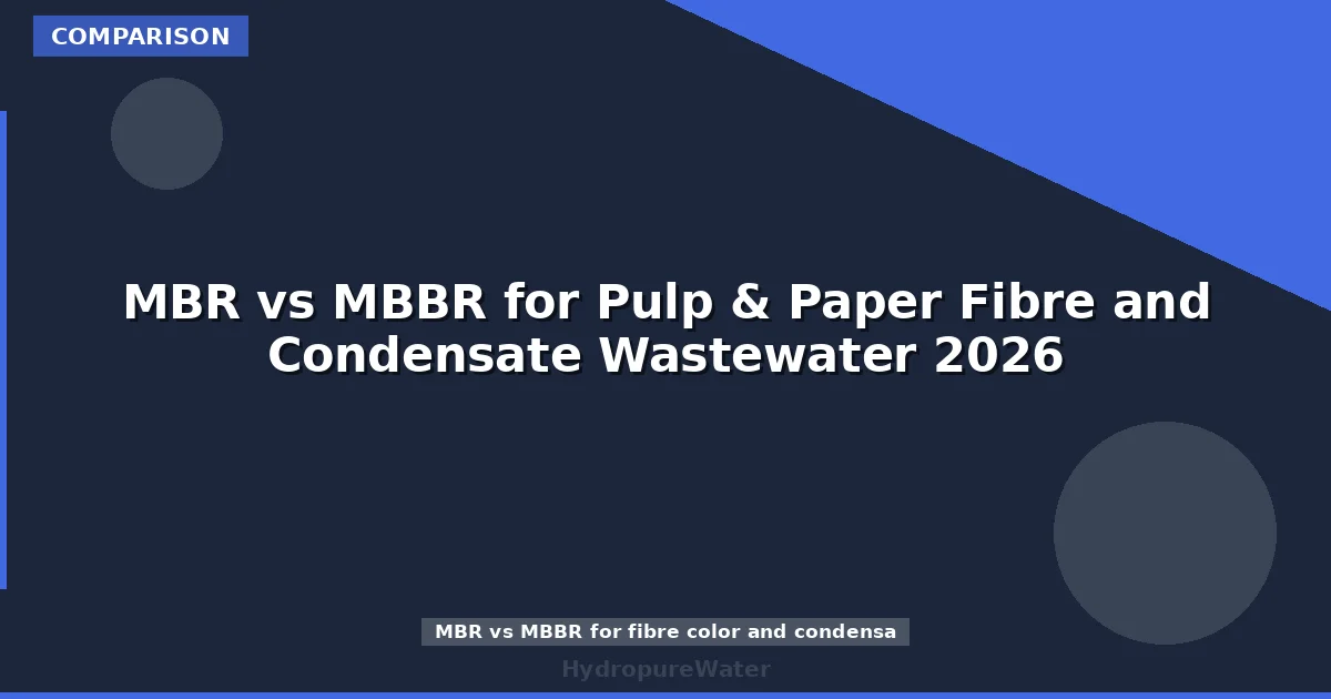 MBR vs MBBR for Pulp & Paper Fibre and Condensate Wastewater 2026