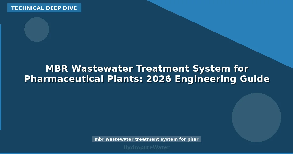 MBR Wastewater Treatment System for Pharmaceutical Plants: 2026 Engineering Guide