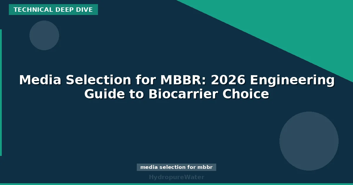 Media Selection for MBBR: 2026 Engineering Guide to Biocarrier Choice