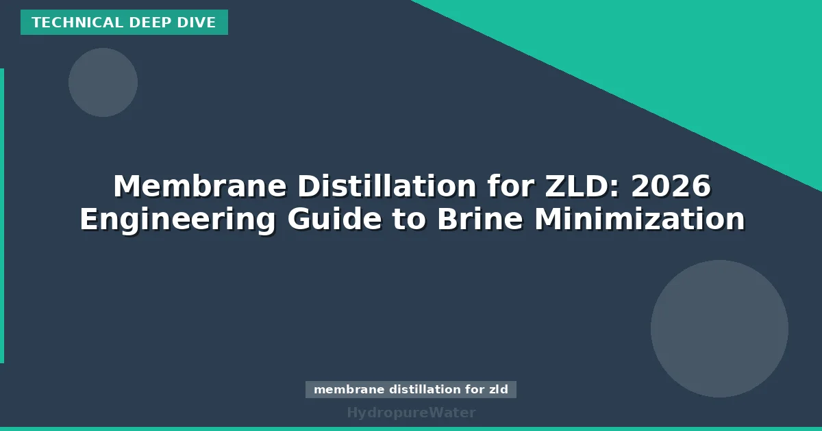 Membrane Distillation for ZLD: 2026 Engineering Guide to Brine Minimization