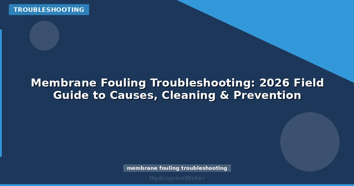 Membrane Fouling Troubleshooting: 2026 Field Guide to Causes, Cleaning & Prevention