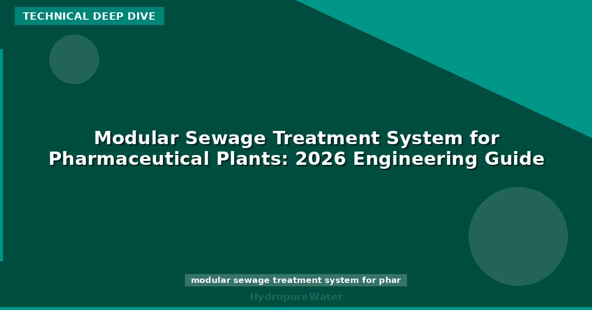 Modular Sewage Treatment System for Pharmaceutical Plants: 2026 Engineering Guide