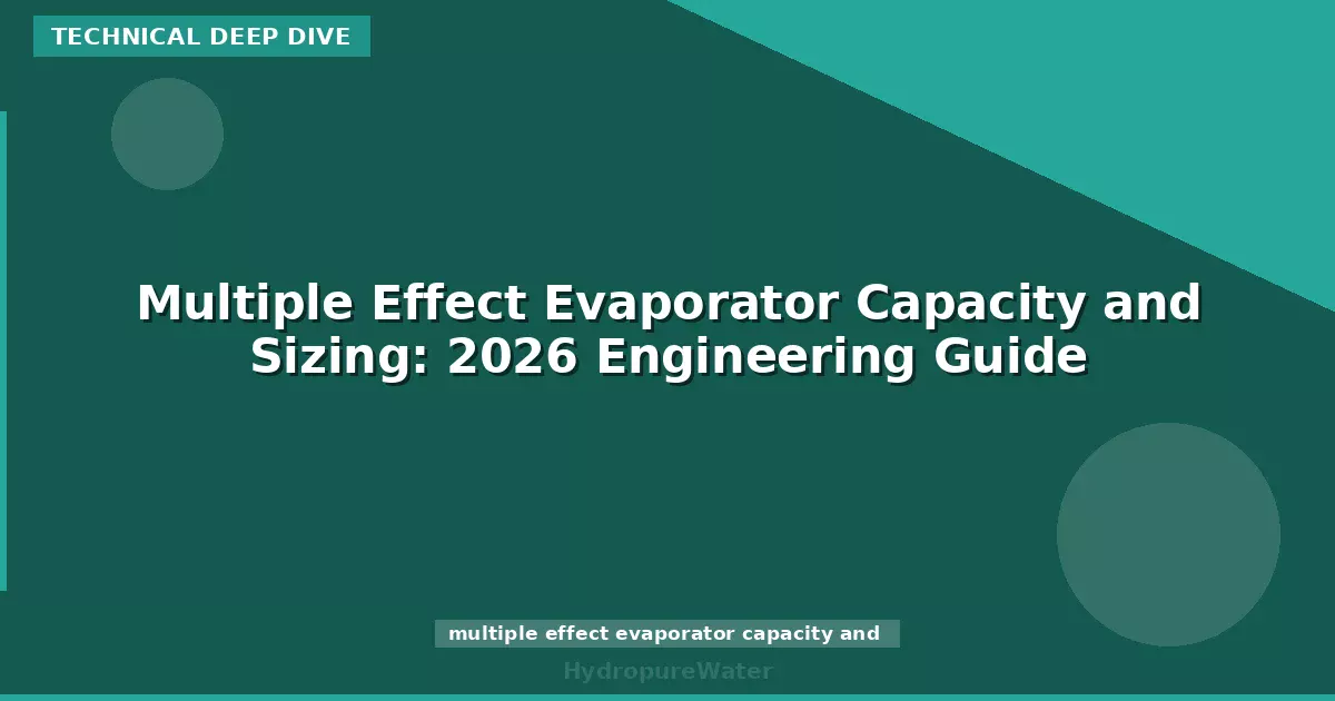 Multiple Effect Evaporator Capacity and Sizing: 2026 Engineering Guide