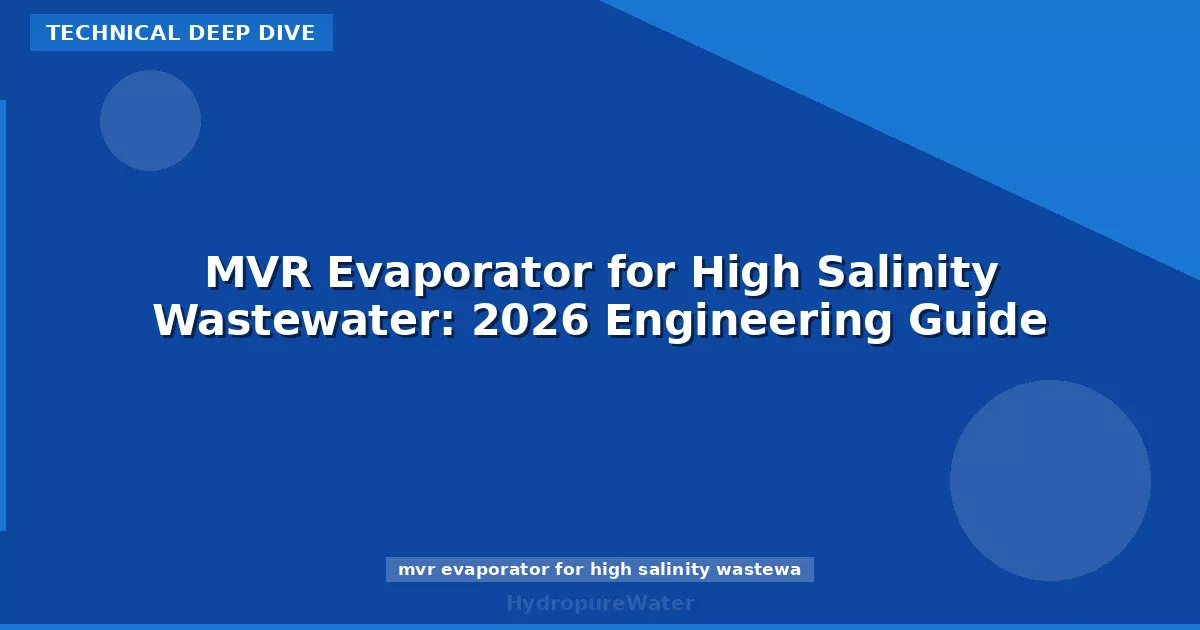 MVR Evaporator for High Salinity Wastewater: 2026 Engineering Guide