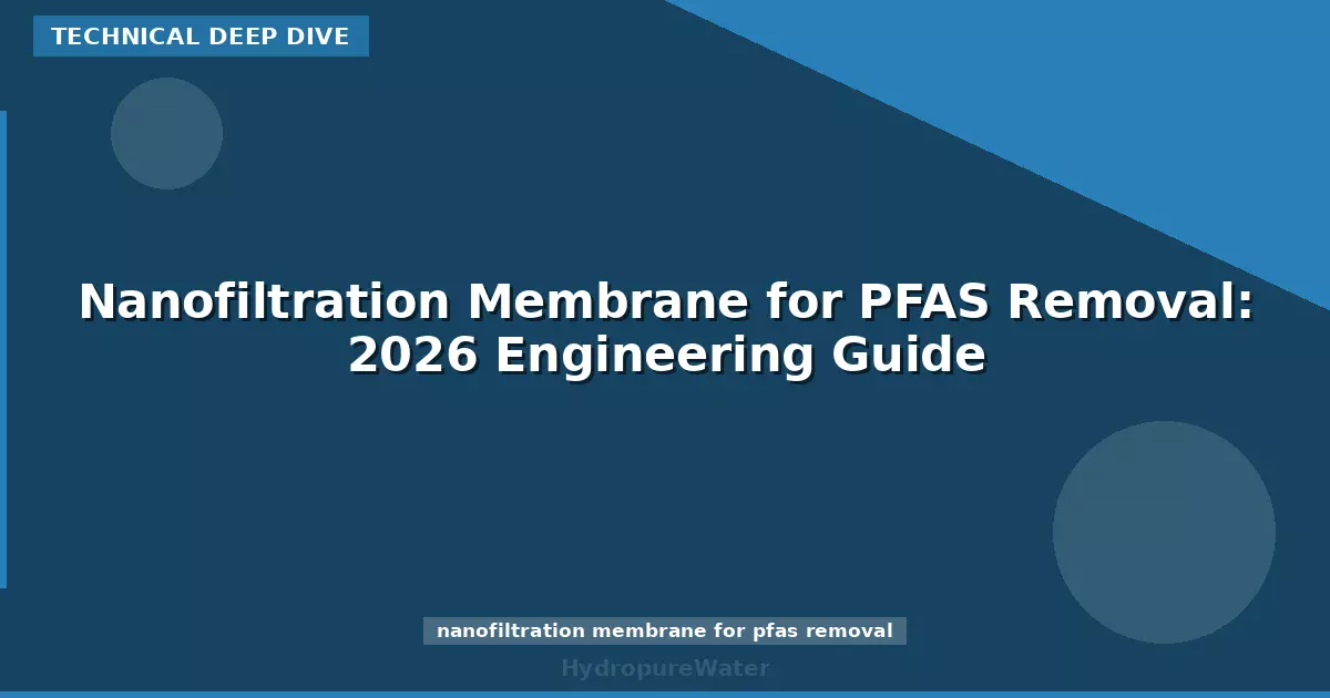 Nanofiltration Membrane for PFAS Removal: 2026 Engineering Guide
