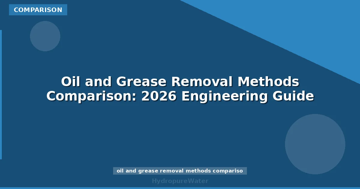 Oil and Grease Removal Methods Comparison: 2026 Engineering Guide